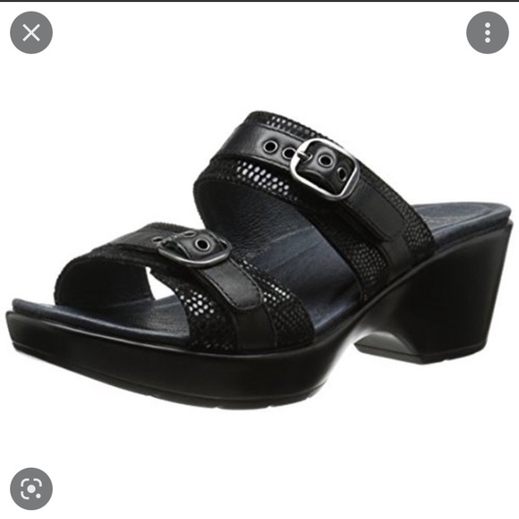 Dansko Jessie Black Lizard Print Slip-On Sandals Women's Size 41 - Picture 9 of 9